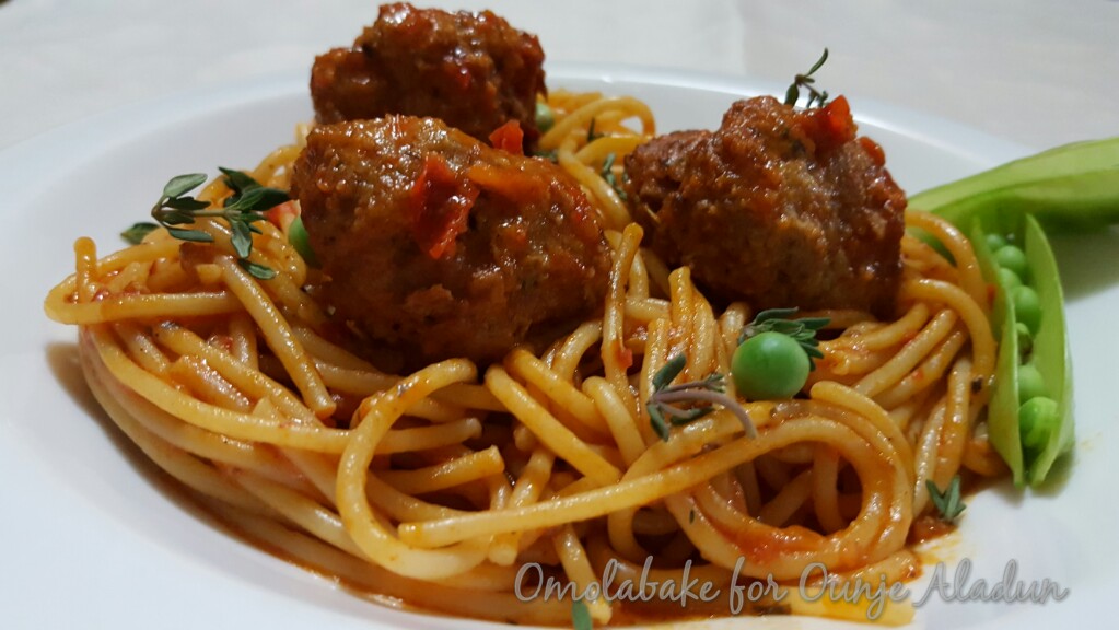 Spaghetti and Meatballs – Ounje Aladun